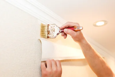 Pose de papier peint à Champagny — revêtements muraux et toiles de verre